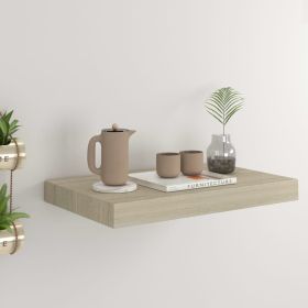 Floating Wall Shelf Oak 15.7"x9.1"x1.5" MDF - Brown