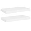 Floating Wall Shelves 2 pcs White 19.7"x9.1"x1.5" MDF - White