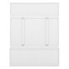 Modern Hallway Hall Tree with Metal Hooks and Storage Space, Multi-Functional Entryway Coat Rack with Shoe Cubbies - White