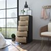 Cannon 5-Drawer Rectangle Dresser Black Wengue and Light Oak - as Pic