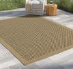 Earth GC_NTL1005 Jute/Mocha 7 ft. 10 in. x 10 ft. 3 in. Indoor/Outdoor Area Rug - as Pic