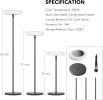 Outdoor Rattan Solar Powered Floor Lamp IP65 Waterproof LED Light for Garden Yard Terrance Patio - black