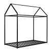 House Bed Frame Twin Size , Kids Bed Frame Metal Platform Bed Floor Bed for Kids Boys Girls No Box Spring Needed Black - as pic
