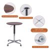Movable Adjustable Bar Table Pub Table 360 Swivel Counter Bar Height Aluminum Star Base