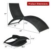 Foldable Patio Lounge Chair with Cushion for Backyard - Red