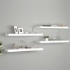 Floating Wall Shelves 4 pcs White 31.5"x9.3"x1.5" MDF - White