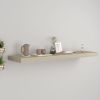 Floating Wall Shelf Oak 35.4"x9.3"x1.5" MDF - Brown