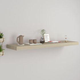 Floating Wall Shelf Oak 35.4"x9.3"x1.5" MDF - Brown
