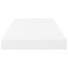 Floating Wall Shelves 2 pcs High Gloss White 19.7"x9.1"x1.5" MDF - White