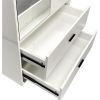 Large Armoire Wardrobe Closet with 2 Doors Hanging Rods 2 Drawers and Mirror, 31.5" W x 20.3" D x 74.2 "H