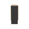 Folding Dining Table Evart, Living Room, Black / Macadamia - Black / Macadamia