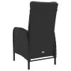 9 Piece Patio Dining Set Poly Rattan and Acacia Wood Black - Black