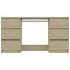 Writing Desk Sonoma Oak 55.1"x19.7"x30.3" Engineered Wood - Brown
