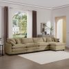 Corduroy Sofa - Modern Upholstered 4 Seater with with 1 Footstool Corduroy Fabric Sofa , Office Living Room Apartment Comfort Sofa