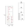 FM FURNITURE Leah Corner Bar cabinet with ample storage and wine rack. Wengue - as Pic