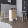 Folding Dining Table Evart, Living Room, White / Macadamia - White / Macadamia