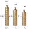 Floor Metal Vases Decorated White Metal vases Set of 3 gorgeous home decoration large glazed metal vases 25.2in/29.33in/34.25in height - as Pic