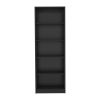Bookcase 4-Shelves Benzoni, Office, Black - Black