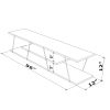 FurnisHome Store Tars Mid Century Modern Tv Stand 4 Shelves Open Storage Metal Cords Entertainment Centre 56 inch Low Tv Unit, Walnut/Yellow - as pic