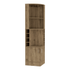 Bar Cabinet Papprika, 8 Wine Cubbies, Double Door, Dark Brown Finish - as Pic