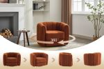 Swivel Accent Barrel Chair, Modern Round Armchairs with Upholstered, Comfy Swivel Accent Chair for Living Room - as Pic