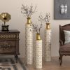Floor Vases Gold Large Vases - 32/28/24 inch decorative high vases set of 3 Vintage Large vases