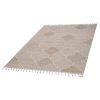 LOOM & LUXE Collection 5X7 Cream /Trellis Indoor/Outdoor Area Rug - as Pic