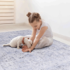 LOOM & LUXE 8x10 Area Rug - Area Rugs for living room, bedroom, kitchen (Blue/Cream, 8' x 10') - as Pic
