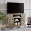 American retro TV Stand Farmhouse Classic Media TV Stand Antique Entertainment for TV up to 50", Gray Wash, 47"W*15.5"D*30.75"H - Gray Wash