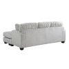 Modern Reversible Sectional Corner-blocked Frame Reversible Cushions Throw Pillows 100% Foam Livingroom Furniture Gray - as Pic