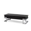 Calmam Black High Gloss & Chrome Finish Coffee Table w/ Lift Top - as Pic