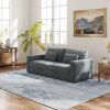83" Modern Sofa Couches for Living Room, 3 Seater Sofa with Detachable Cover & double cushioning, Haze - as Pic