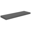 Floating Wall Shelf High Gloss Gray 31.5"x9.3"x1.5" MDF - Grey