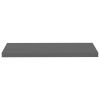 Floating Wall Shelf High Gloss Gray 31.5"x9.3"x1.5" MDF - Grey
