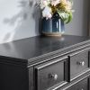 Modern 6 Drawers Dresser 6 Drawers Cabinet,Chest of Drawers Closet Organizers and Storage Clothes Storage Drawers Cabinet- Black