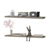 Greer Floating Shelf in Melamine x2,Taupe - as Pic