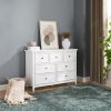 Modern 7 Drawers Dresser 7 Drawers Cabinet,Chest of Drawers Closet Organizers and Storage Clothes Storage Drawers Cabinet- White