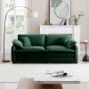 Warm and Cozy Living Room Sofa with 4 Pillows Upholstered Large Deep Seat 2 Seater Sofa for Living Room,Green Corduroy - as Pic