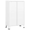 Industrial Wardrobe White 26.4"x13.8"x42.1" Steel - White