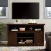 Retro TV Stand with Storage for TVs up to 65'' Mid Century Modern TV Stand & Entertainment Center with Shelf, 60"W*15.75"D*34.25"H - Espresso - MDF