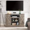 American retro TV Stand Farmhouse Classic Media TV Stand Antique Entertainment for TV up to 50", Gray Wash, 47"W*15.5"D*30.75"H - Gray Wash