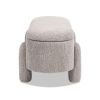 Hugo 49" Oval Fully Upholstered Storage Bench, Boucle - as Pic
