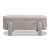 Hugo 49" Oval Fully Upholstered Storage Bench, Boucle - as Pic