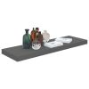 Floating Wall Shelf High Gloss Gray 31.5"x9.3"x1.5" MDF - Grey