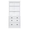 83.4"Tall Bookshelf with LED Lighting, Modern Bookcase with 3 Drawer and Open Shelves,Storage Bookshelf for Living Room,Home Office - White