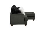 Modern Reversible Sectional Corner-blocked Frame Reversible Cushions Throw Pillows 100% Foam Livingroom Furniture - as Pic