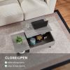 39" Wood Lift Top Coffee Table with Hidden Compartment and Storage Shelf for Living Room, Reception Room, Grey - Grey - MDF+Metal