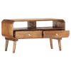 TV Stand 35.4"x13.8"x18.5" Solid Wood Mango - Brown