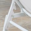 Outdoor Chaise Lounge Adjustable Patio Reclining Lounger Chair with Removable Headrest  - Beige