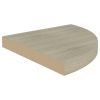 Floating Corner Shelves 2 pcs Oak 13.8"x13.8"x1.5" MDF - Brown